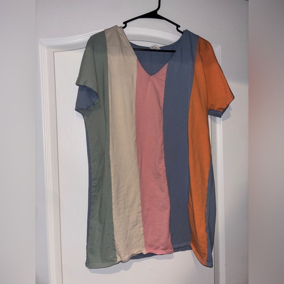 BiBi Tops - Striped Bibi T Shirt Dress